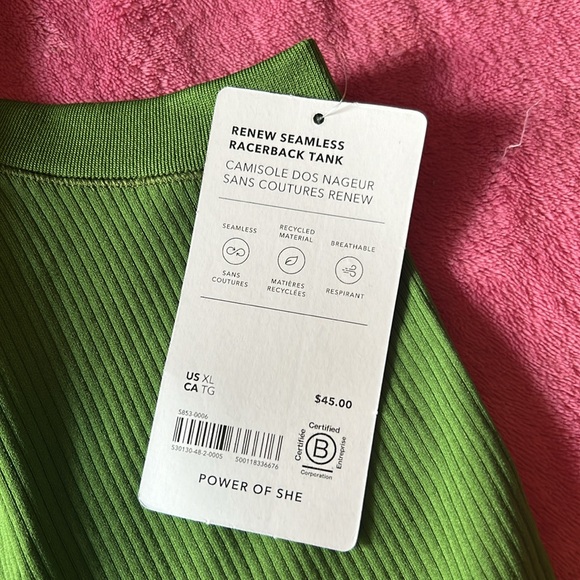 Athleta Green Ribbed Tank Top - Picture 4 of 8